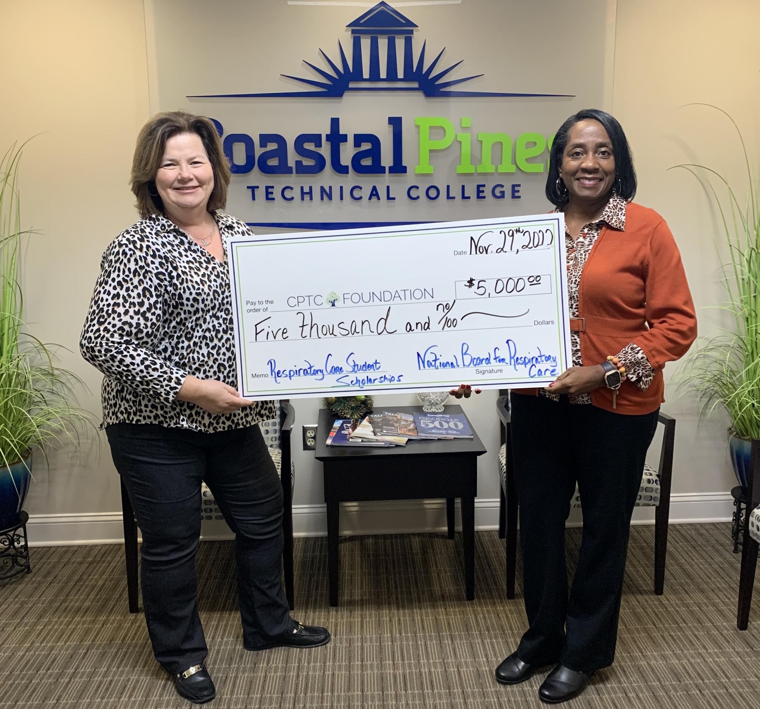 Photo for National Board for Respiratory Care Donates to CPTC Foundation