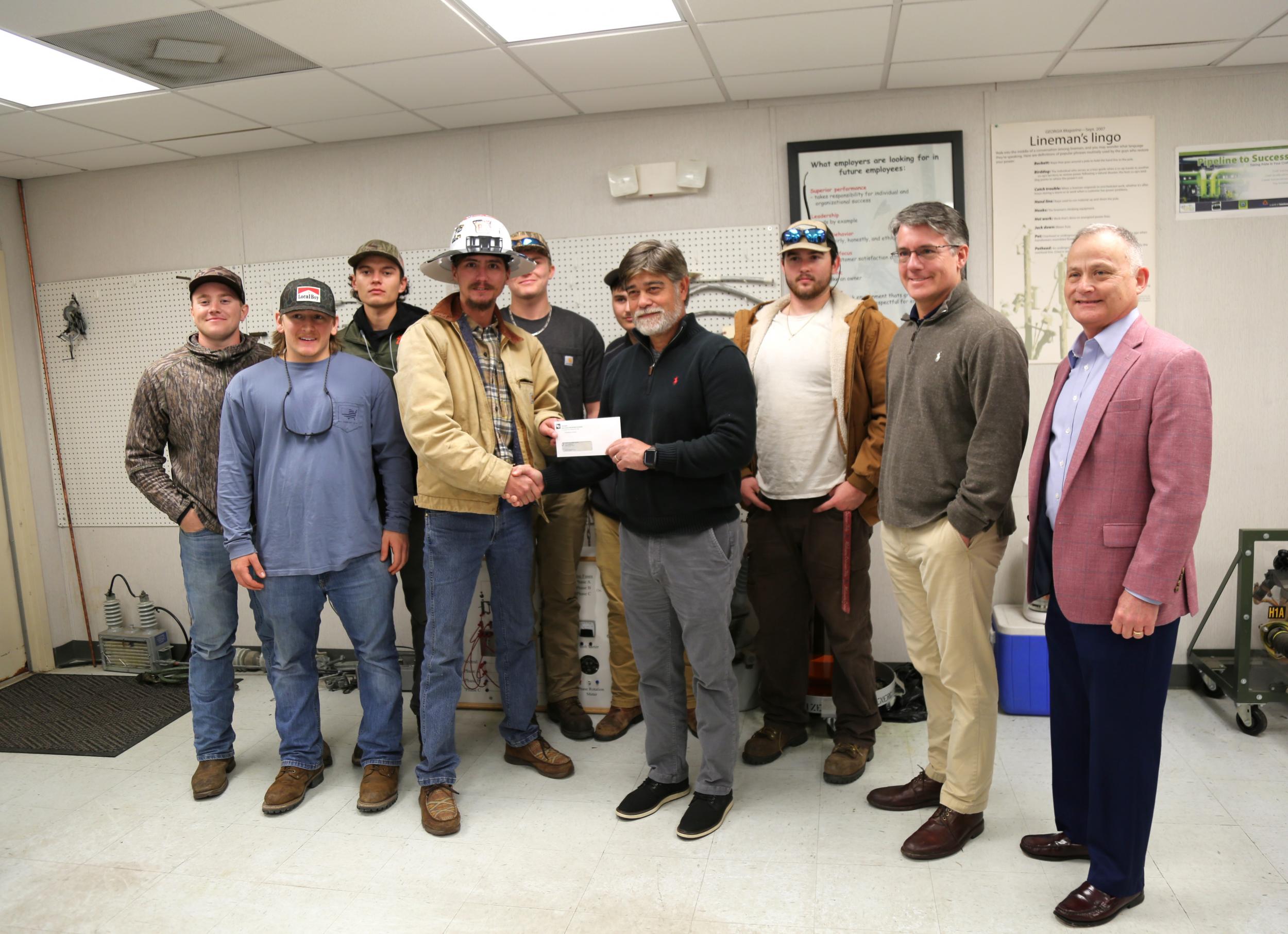 Photo for Satilla REMC Donates to Coastal Pines Lineworker Program