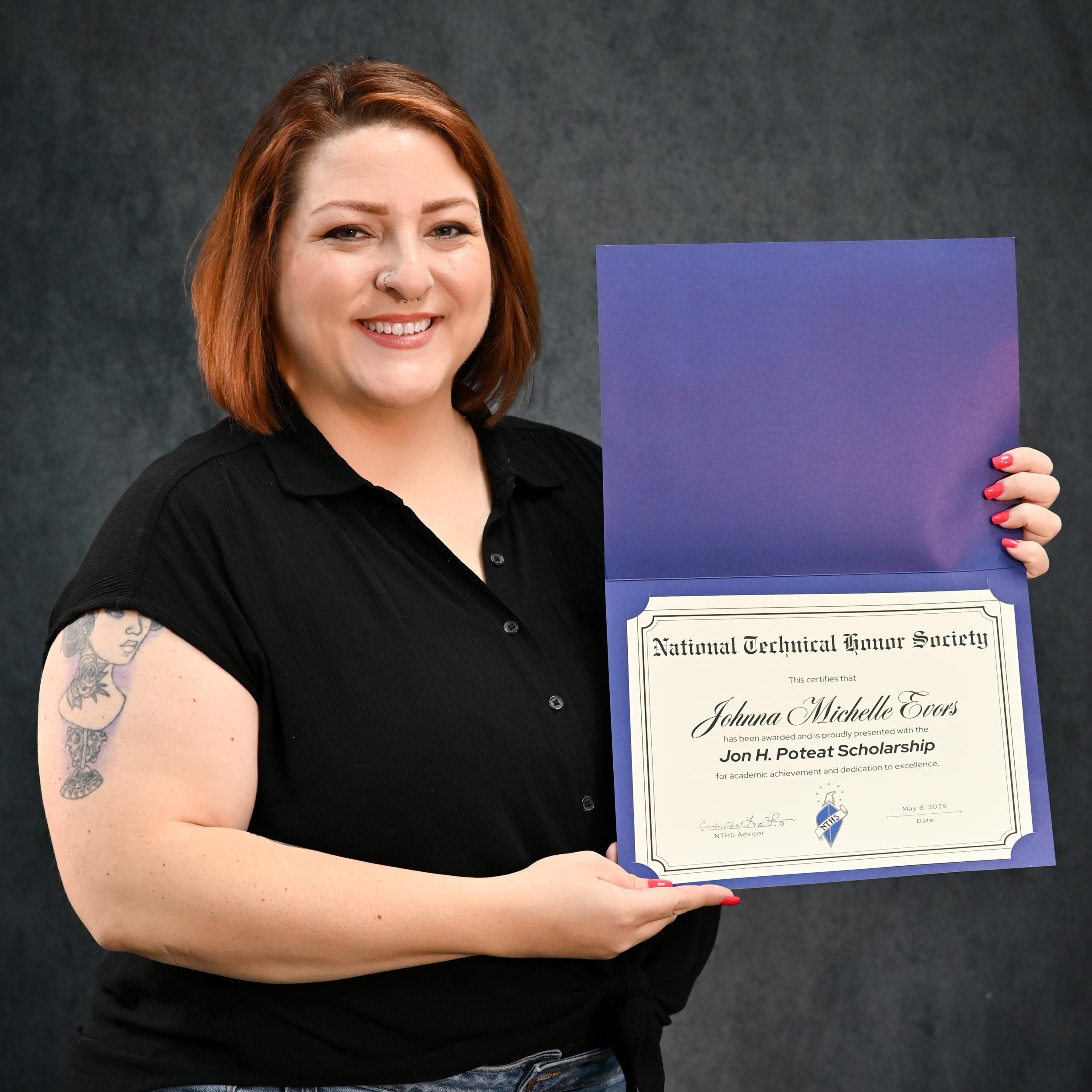 Photo for Career and Technical Student Honored With Scholarship