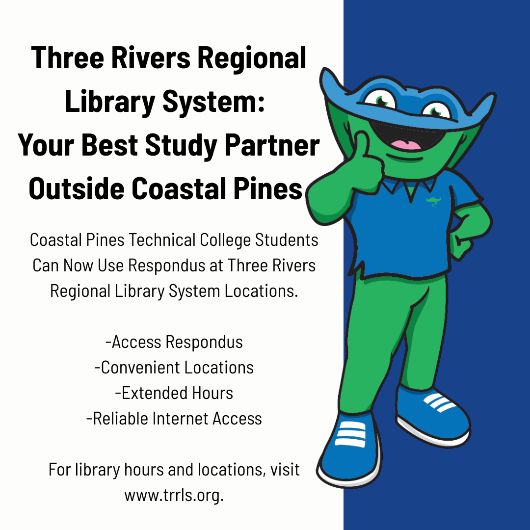 Photo for Coastal Pines Technical College Students Can Now Use Respondus at Three Rivers Regional Library System Locations