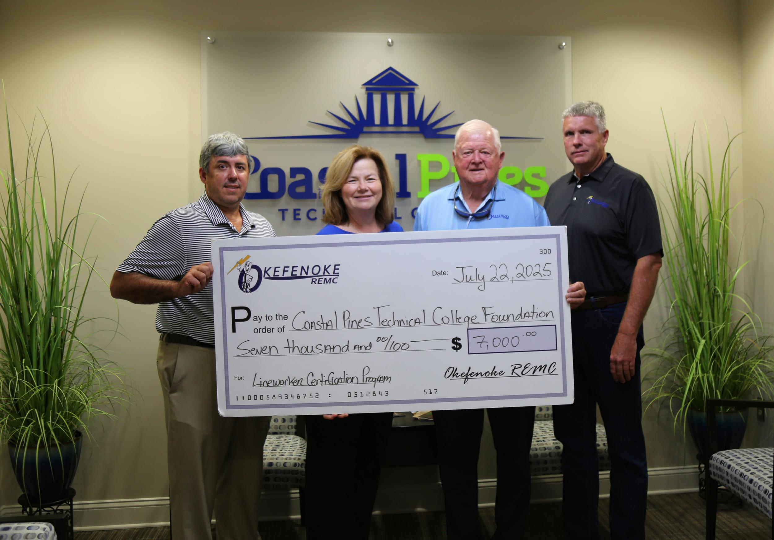 Photo for OREMC Donation to Coastal Pines Helps Students Climb Higher